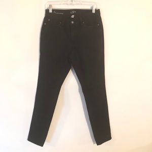 Ann Taylor Loft Skinny Curvy Black Jeans Size 6